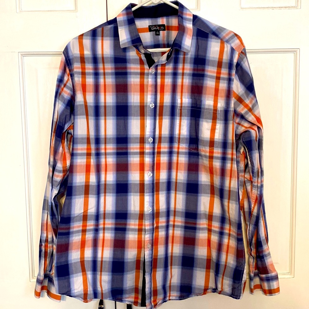 Mens Galaxy by Harvic Long Sleeve Button Down